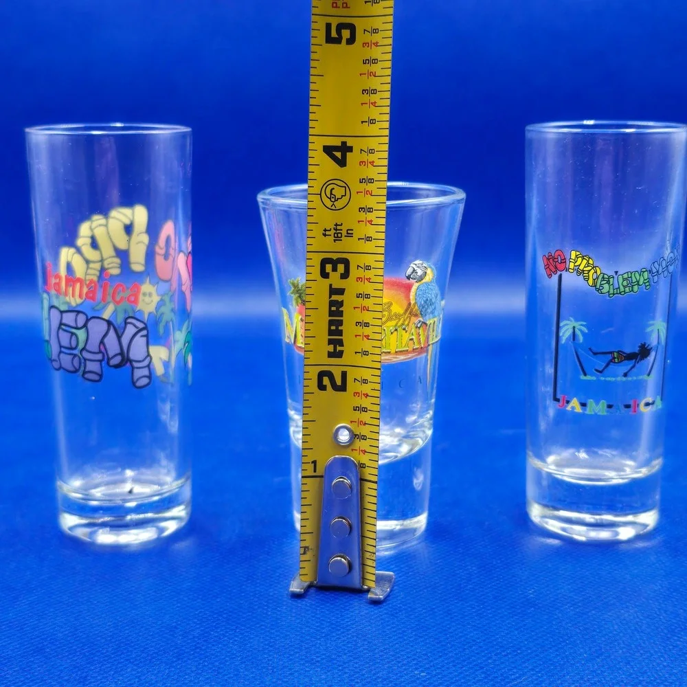 Jimmy Buffett Margaritaville Jamaica Shot Glass Set 3pc Souvenir Shooters